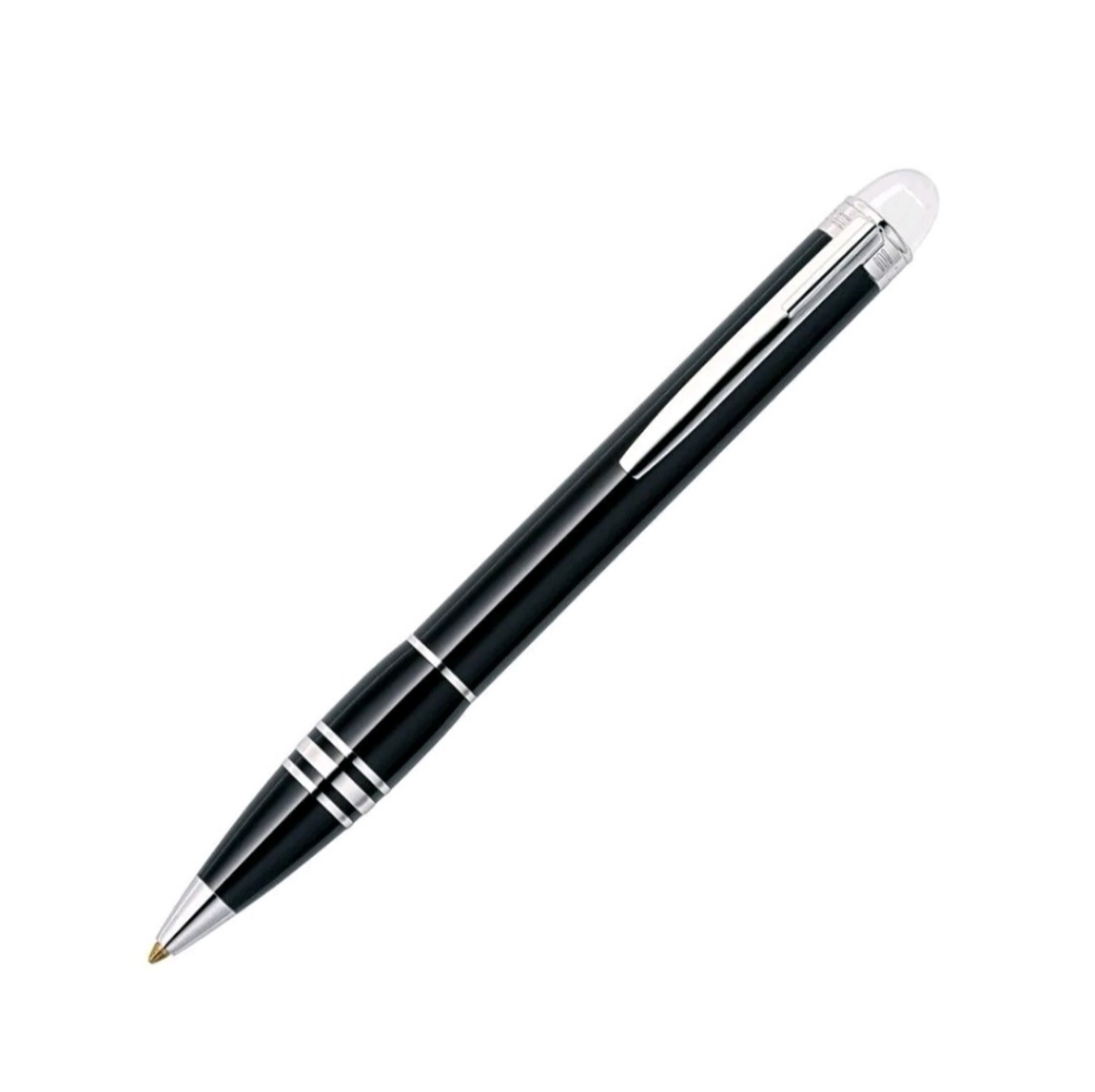 New Montblanc Starwalker Platinum Coated Black Precious Resin Ballpoint Pen